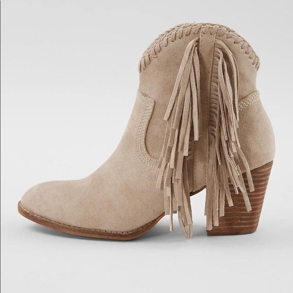 NIB Beast Fashion Leather Fringe Boho Booties Boot - Picture 4 of 7